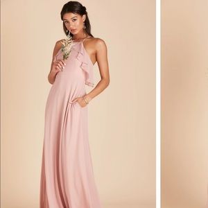 Birdy grey, rose quartz, large, floor length dress